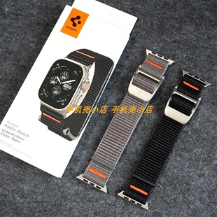 Spigen尼龙表带适用苹果手表iWatch ultra表带运动金属扣49/45mm