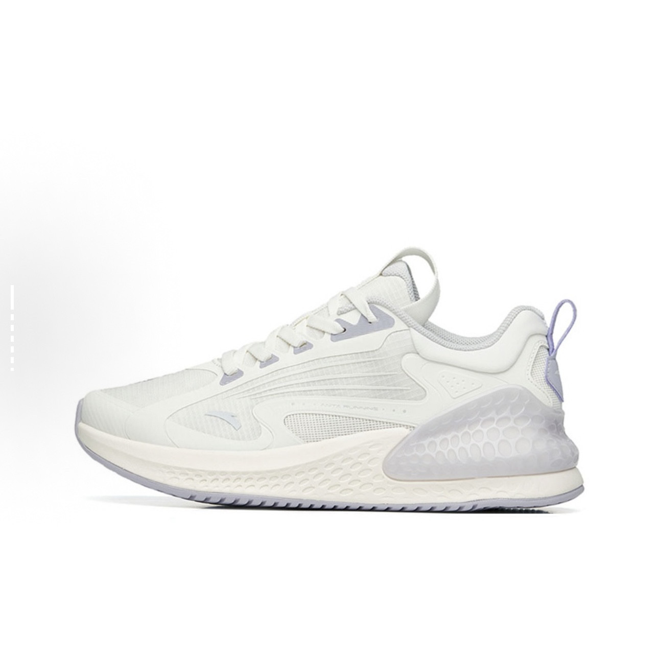 Anta安踏C37+简约舒适织物透气轻便跑步鞋 女款 白紫922235537-3