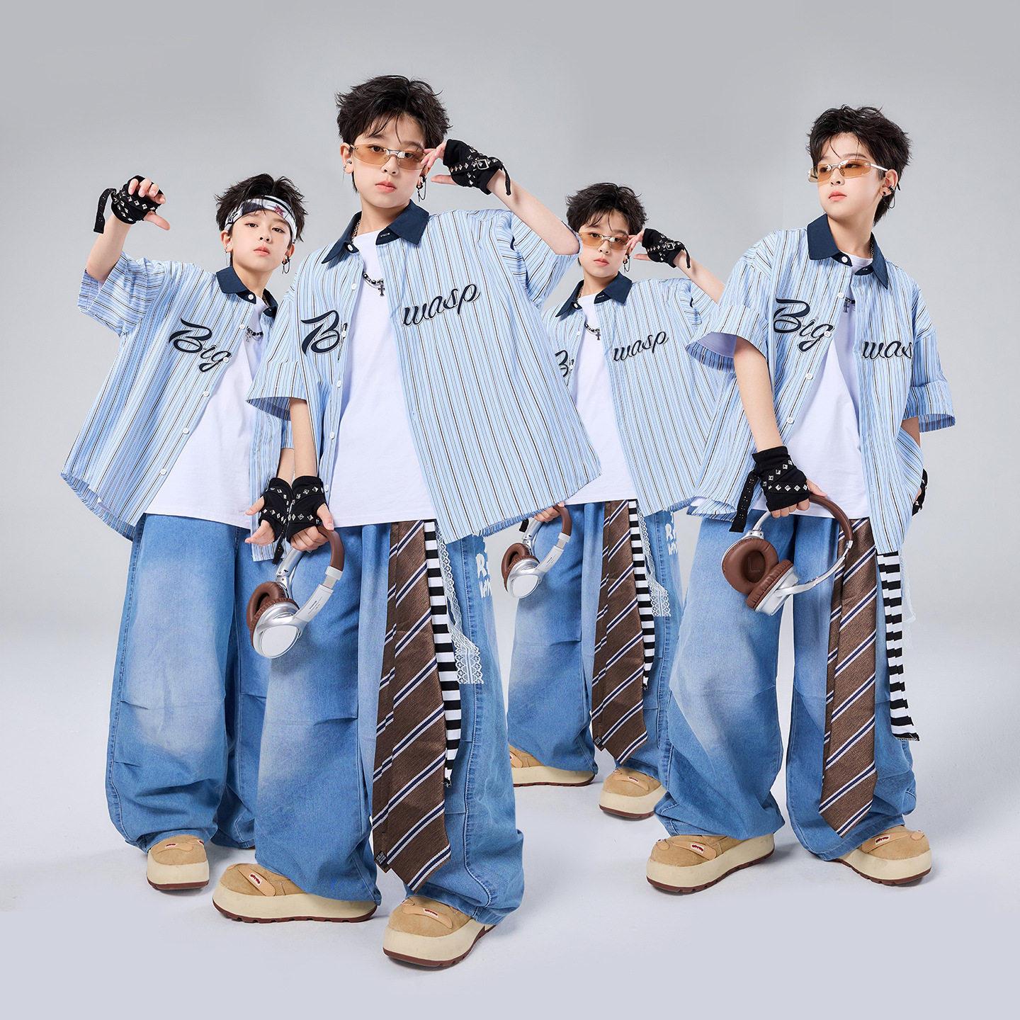 儿童街舞潮服演出服男童hiphop童