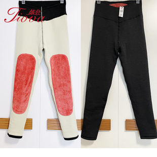 体会750克多一条过冬女士保暖裤加绒加厚护膝贴片高腰打底裤棉裤
