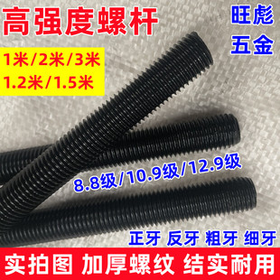 8.8级高强度牙条12.9级丝杆通丝杠全螺纹杆6M8M10M12M14M16M20M24