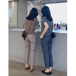 时尚七分裤套装女夏季新款小个子2022大码女装今年流行显瘦两件套