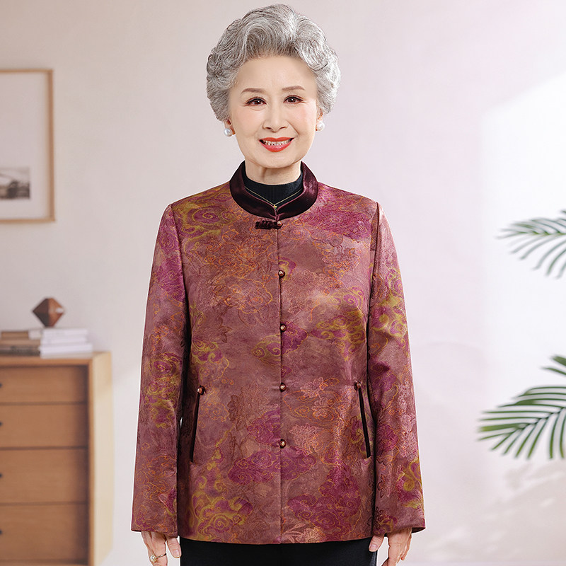 新中式盘扣中老年棉袄外套洋气