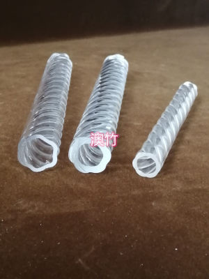 加工定制有机玻璃亚克力空心螺纹管雅压克力pmma螺旋花管直径18mm