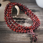 印度小叶紫檀108颗手链文玩手串檀香紫檀佛珠念珠脖挂盘玩手饰品