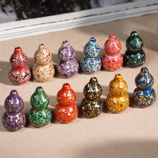 螺钿大漆葫芦饰品diy配件文玩手把件福禄小摆件挂件手捻葫芦木作