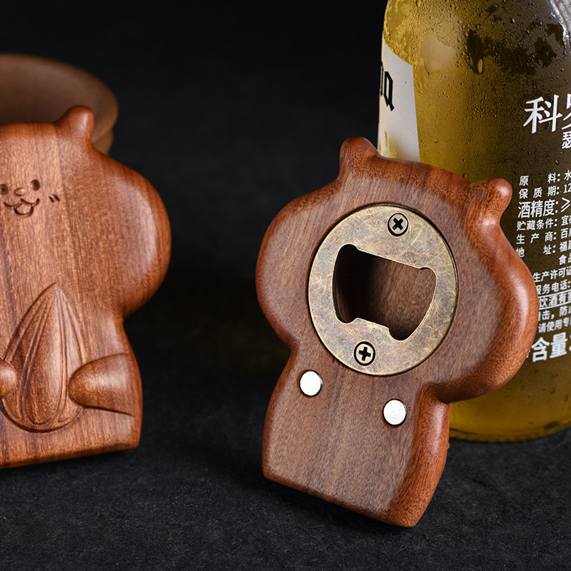 玄同 非洲黄花梨原木创意啤酒开瓶器挂件个性开啤酒瓶起子木雕高性价比高么？