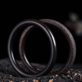 玄同非洲黑檀紫光檀手镯木质原木镯子流行古典女款 圆环贵妃镯