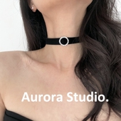 闪耀水钻choker黑色丝绒项圈女韩国简约chocker短款 颈带锁骨项链