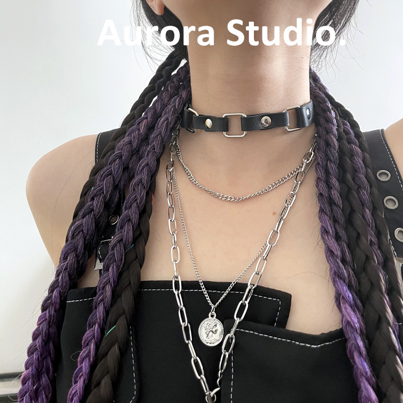 嘻哈皮带款暗黑系choker