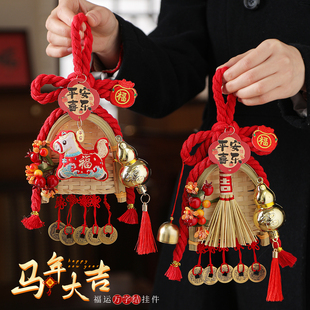 中国结挂件客厅高档新年装饰入户门把手挂饰过年氛围布置贺年门挂