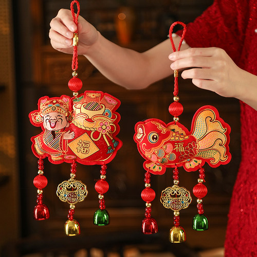 隆泉宝2026新年装饰门挂铃铛挂件