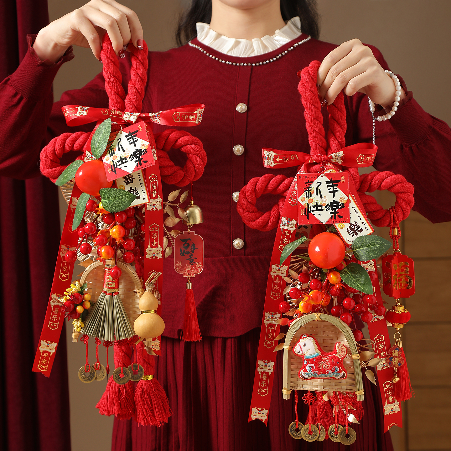 红色中国结大号挂件2026新款