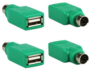 ps2公转USB母转接头 圆头ps2转键盘 鼠标主机插口连接线PS2转换器