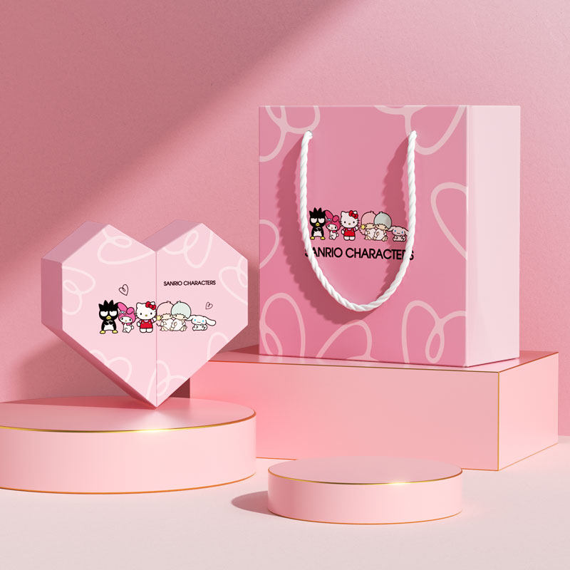 三丽鸥联名款创意礼品定制礼袋送女朋友包装手提式少女心形礼盒|msdalam kategori bekalan perayaan/hadiah, Lain-lain bekalan Festival - dari Buy2taobao.com untuk memberikan perkhidmatan ejen Taobao profesional membeli