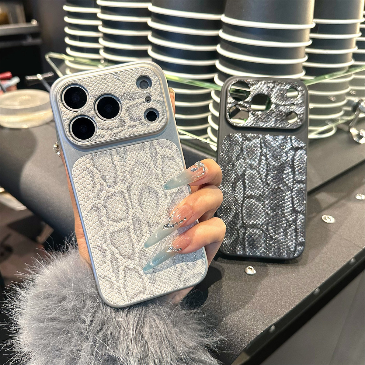 加尔 秋冬款高级时尚大视窗蛇皮纹适用苹果17ProMax手机壳iphone15新款16pro女款13创意14pro防摔17Pro保护套,3C数码配件,手机保护套/壳,淘宝优惠券,粉丝福利购,淘宝优惠卷