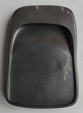 手工雕端砚台 黑端《淌池》端砚台07 17.7x12.5x2.5cm