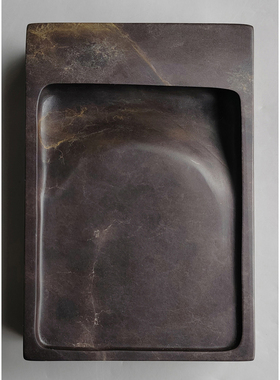 手工雕端砚台 5寸新坑仔岩《淌池》方形端砚台01 15x10.2x3.3cm