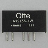 直流升压电源12V变正负15V 1Wdcdc双路输出隔离模块 A1215S-1W