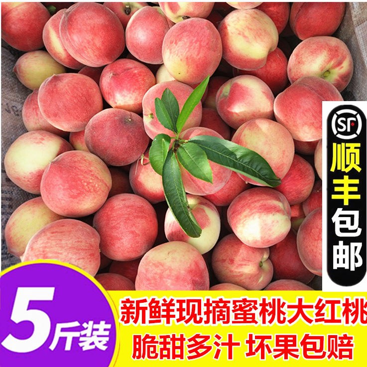 助农湖北新鲜现摘红桃白心