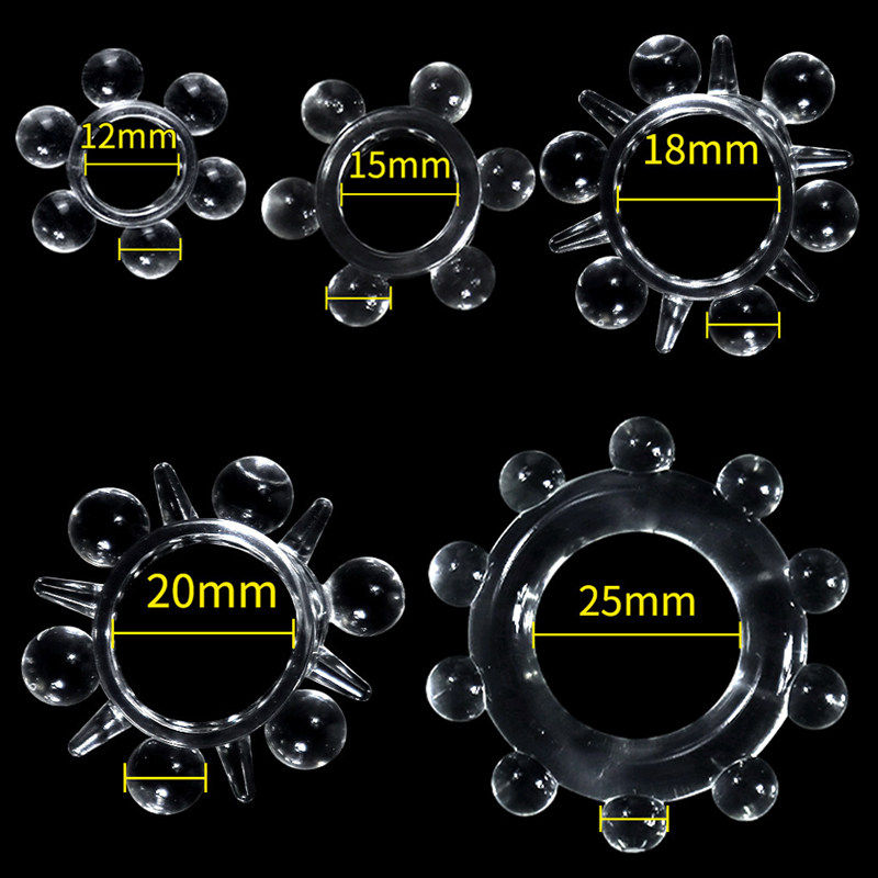 情趣男士阴茎入珠环男用透明硅胶小号锁精环成人男性珠子玩具用品