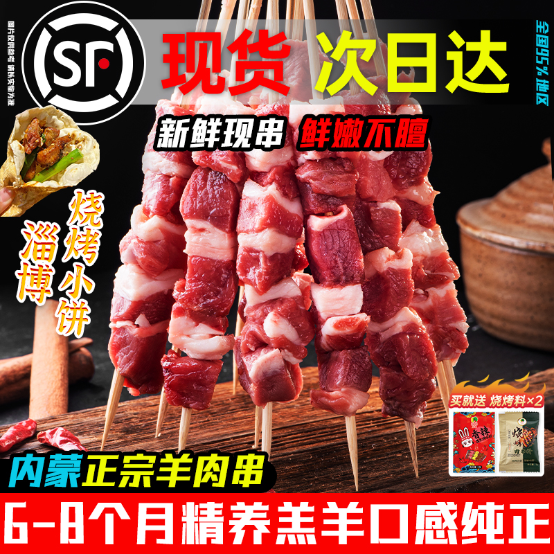 羊肉串烧烤食材半成品羊肉串半成品烤串烧烤肉串烤肉食材内蒙古 水产肉类/新鲜蔬果/熟食 羊肉串 原图主图