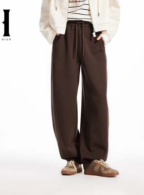 SEASON HIGH女装NFL联名秋冬季休闲裤时尚纯色百搭松紧长裤