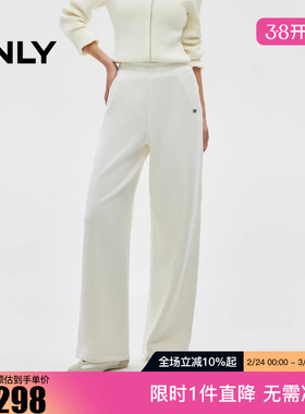 ONLY2025冬新款慵懒风舒适弹力腰头直筒裤休闲裤女|12541D014