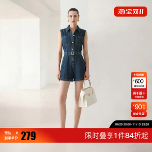 绫致ONLY2026夏季新款时髦显瘦无袖衬衫连体裤牛仔短裤女