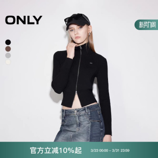 新款 女 百搭保暖小高领显瘦短款 针织衫 12543A002 开衫 ONLY2025冬季