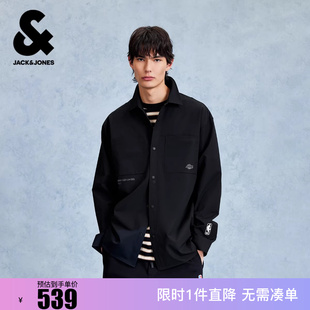 杰克琼斯春季男装衬衫上衣外套时尚洛杉矶湖人队舒适百搭潮流休闲