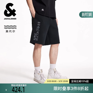 布鲁克林篮网队植绒字母休闲短裤 冬新款 NBA联名款 杰克琼斯男装
