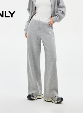 ONLY2025冬新款撞色腰头设计直筒裤长裤休闲裤女|12541D012