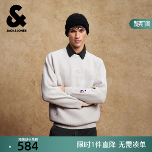 纯色廓形百搭款 毛衣针织衫 上衣 冬季 杰克琼斯NBA联名湖人队男装