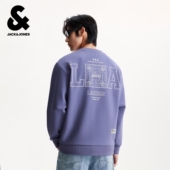 杰克琼斯NBA联名男装 卫衣冬2025年新款 刺绣贴布宽松圆领上衣