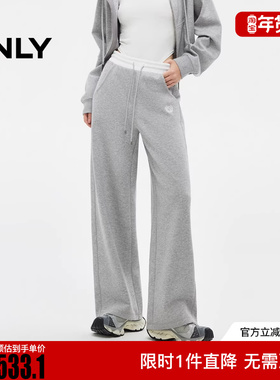 ONLY2025冬新款撞色腰头设计直筒裤长裤休闲裤女|12541D012