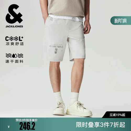绫致杰克琼斯NBA联名男装短裤潮舒适大众休闲通勤百搭亲肤短裤子