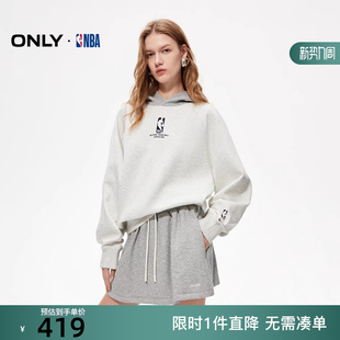 复古连帽卫衣女 NBA合作系列美式 12619S009 新款 ONLY2025冬季