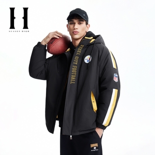 SEASON HIGH NFL联名2025年冬季新款男装羽绒服宽松立领长袖
