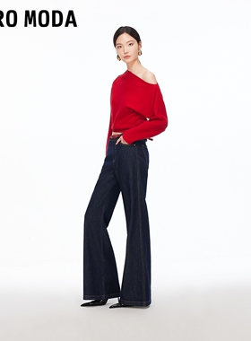 Vero Moda牛仔裤2026春季新款可拆腰带微喇裤休闲百搭326132044