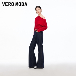 Vero Moda牛仔裤2026春季新款可拆腰带微喇裤休闲百搭326132044