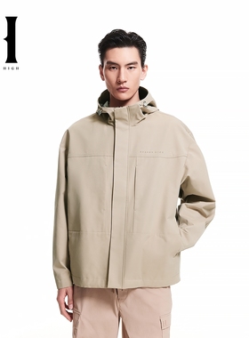SEASON HIHG冬季时尚出街舒适日常简约风潮长袖连帽夹克外套男装