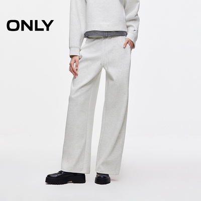 ONLY2025秋季新款休闲高腰宽松纯色直筒运动休闲裤女|12541D017