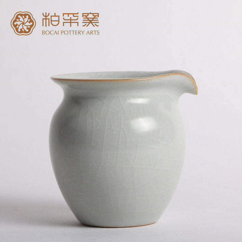 正品台湾柏采窑公道杯IR-115E禅道汝窑茶海冬青釉禅道茶道配件