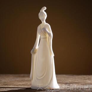 正品陶瓷古典仕女摆件创新中历史人物美女古博架书意房搭配式装饰