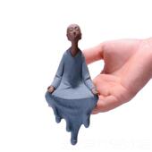 正品 陶瓷创意家居桌面摆设可沙弥和小尚佛像爱厅办公室摆件客工艺