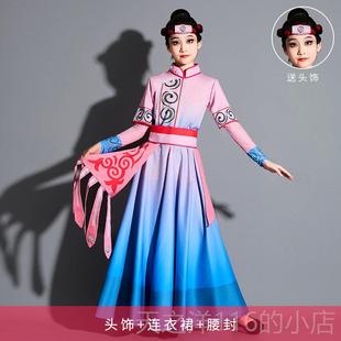 正品儿云把南七彩节霓虹服彝童族服饰斗篷大摆裙女童火舞蹈表演服