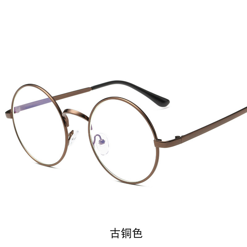 正品圆眼睛女学生复古韩版无度数眼镜男个性圆形防电脑辐射眼镜平
