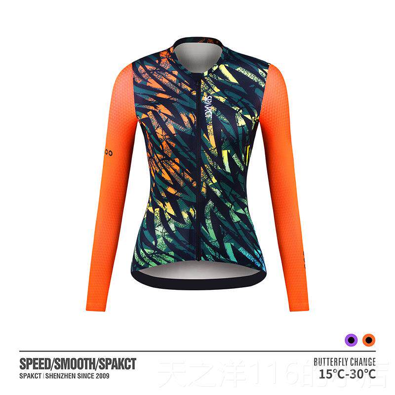 正品行闪光快干春夏行车女套装子长袖山地自行车顶自路自车骑行设