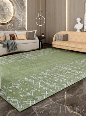 正品编在织卧简单地客厅室床边中国咖啡桌毯子覆古蓝色机毯洗现代